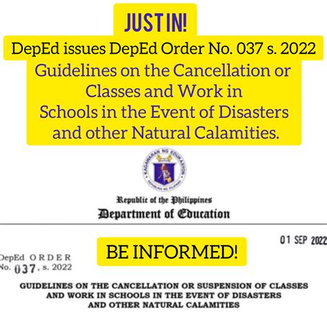 DepEd Order No. 37, s. 2022 or the Guidelines on the .